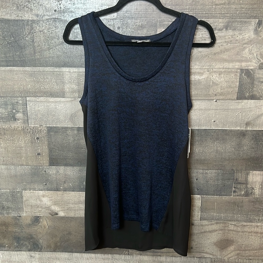New Threads 4 Thought Navy Blue And Black Knit Tank Top